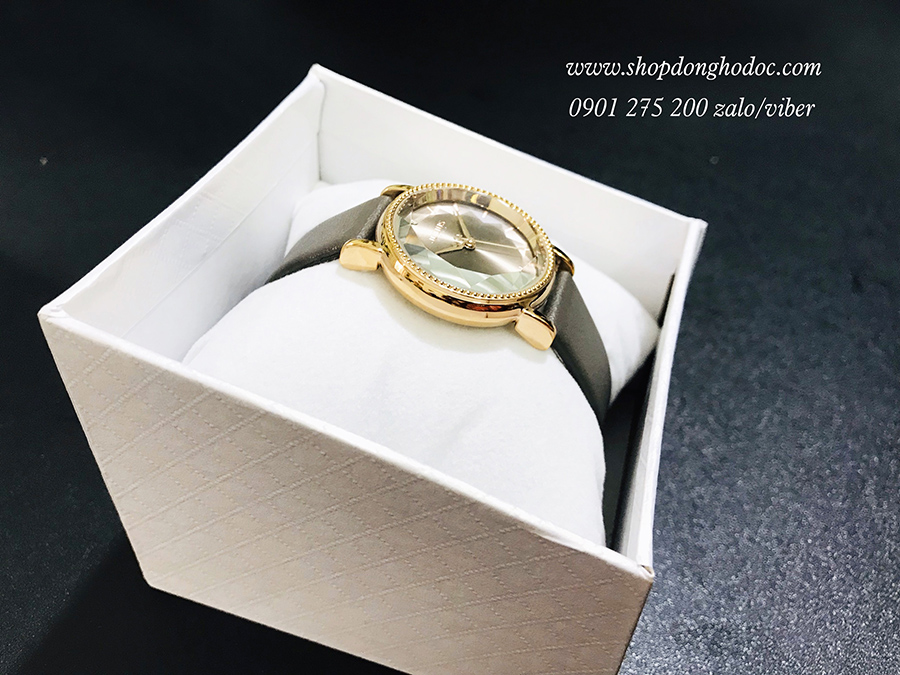 Đồng hồ nữ dây da mặt tròn xám thời trang Julius 1012 ĐHĐ27002