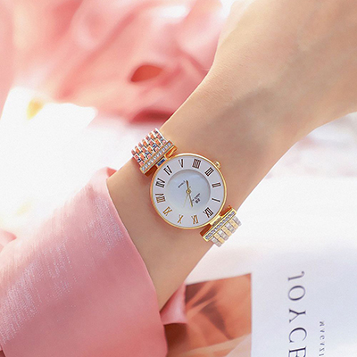 Đồng hồ nữ Bee Sisiter dây kim loại demi vàng bạc mặt tròn trắng sang chảnh ĐHĐ29101