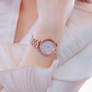 Đồng hồ nữ BS Bee Sisiter dây kim loại mặt tròn vàng hồng sang chảnh ĐHĐ29602