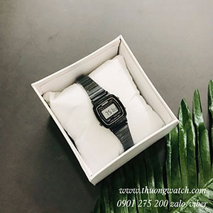 Đồng hồ nữ Skmei dây kim loại mặt vuông size nhỏ đen cá tính ĐHĐ25601
