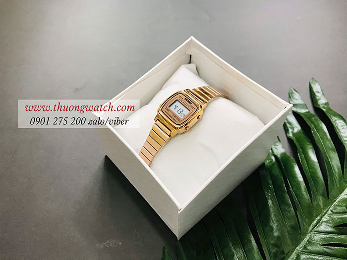 Đồng hồ nữ Skmei dây kim loại mặt vuông size nhỏ vàng hồng sang chảnh ĐHĐ25603