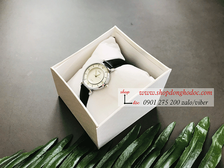 Đồng hồ nữ Skmei dây da mặt tròn size nhỏ đen hiện đại ĐHĐ26901